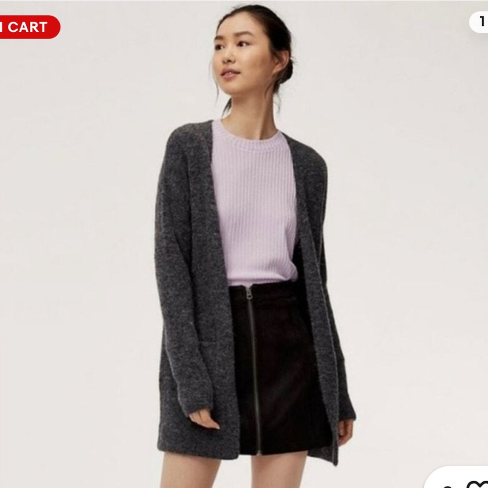 Gorgeous Wilfred Free Gray Women's Sweater Cardigan VGUC